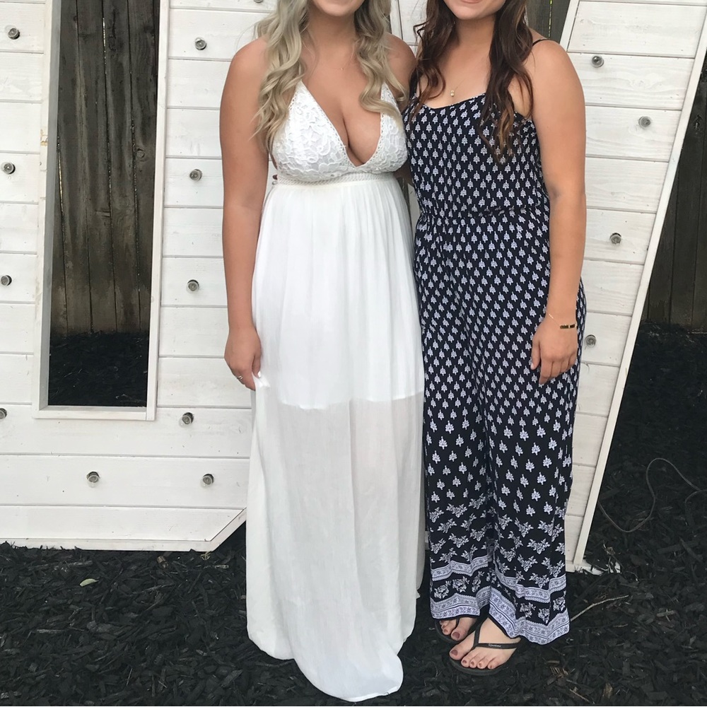 White maxi dress